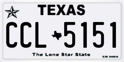 TX license plate CCL5151