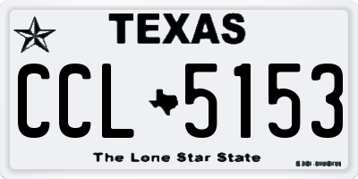 TX license plate CCL5153