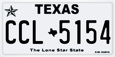 TX license plate CCL5154