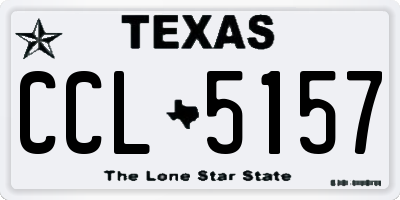 TX license plate CCL5157