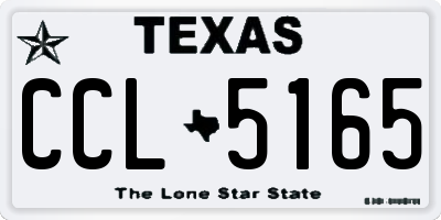 TX license plate CCL5165