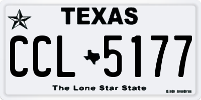 TX license plate CCL5177