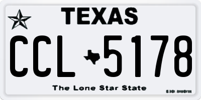 TX license plate CCL5178