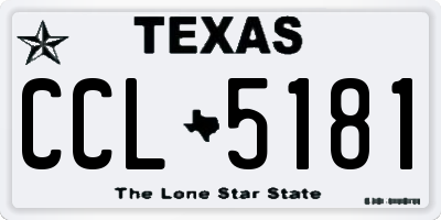 TX license plate CCL5181