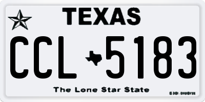 TX license plate CCL5183