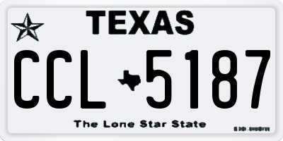 TX license plate CCL5187