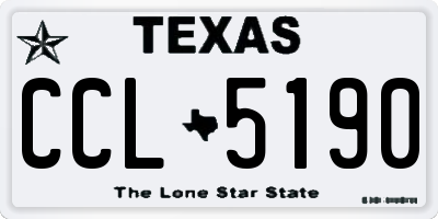 TX license plate CCL5190