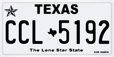 TX license plate CCL5192