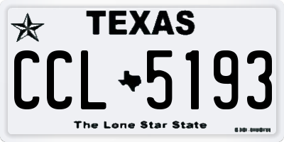TX license plate CCL5193
