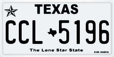 TX license plate CCL5196