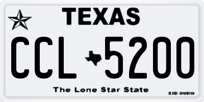 TX license plate CCL5200