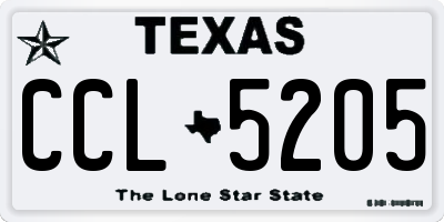 TX license plate CCL5205