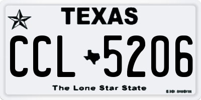 TX license plate CCL5206