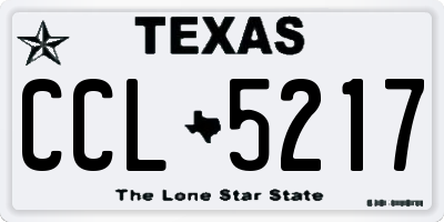 TX license plate CCL5217