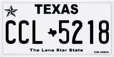 TX license plate CCL5218
