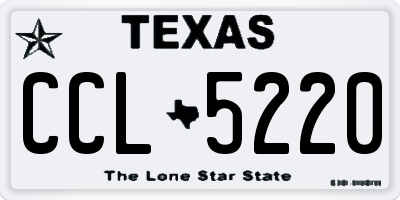 TX license plate CCL5220