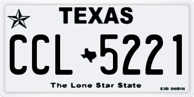 TX license plate CCL5221
