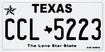 TX license plate CCL5223