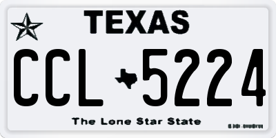 TX license plate CCL5224
