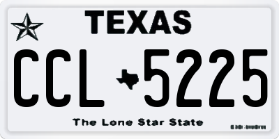 TX license plate CCL5225
