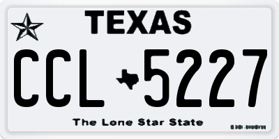 TX license plate CCL5227