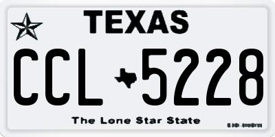 TX license plate CCL5228