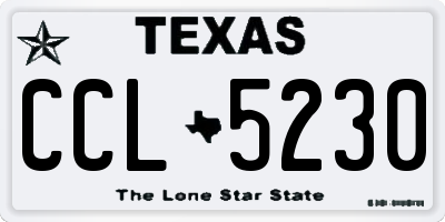 TX license plate CCL5230