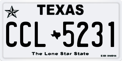 TX license plate CCL5231