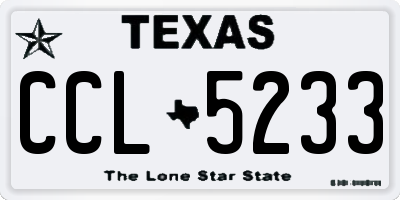 TX license plate CCL5233
