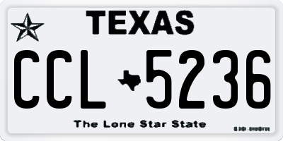 TX license plate CCL5236