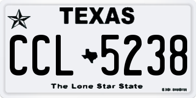 TX license plate CCL5238