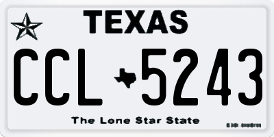 TX license plate CCL5243