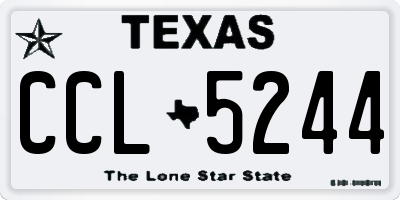 TX license plate CCL5244