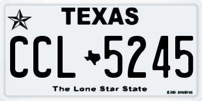 TX license plate CCL5245