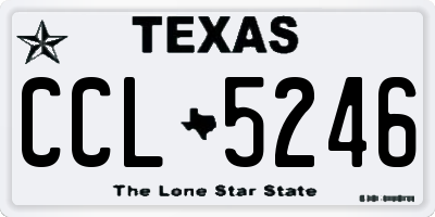 TX license plate CCL5246