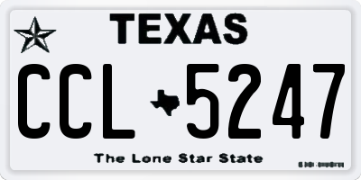 TX license plate CCL5247