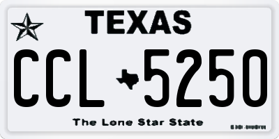 TX license plate CCL5250