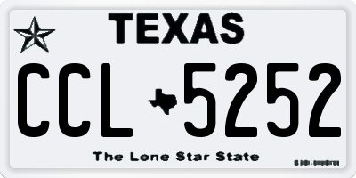 TX license plate CCL5252