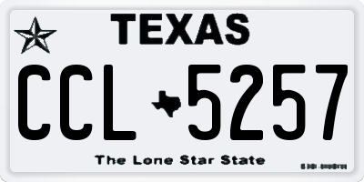 TX license plate CCL5257
