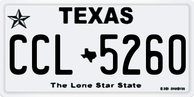 TX license plate CCL5260