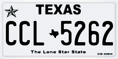 TX license plate CCL5262
