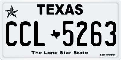 TX license plate CCL5263