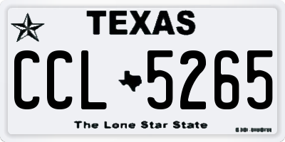 TX license plate CCL5265