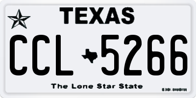 TX license plate CCL5266