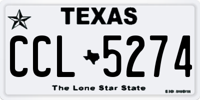 TX license plate CCL5274