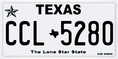 TX license plate CCL5280