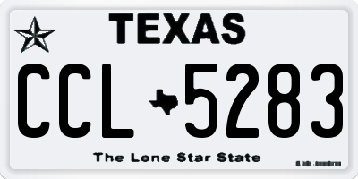 TX license plate CCL5283