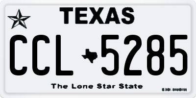TX license plate CCL5285