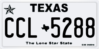 TX license plate CCL5288