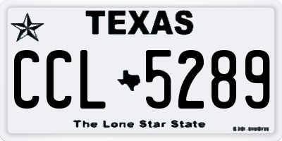 TX license plate CCL5289